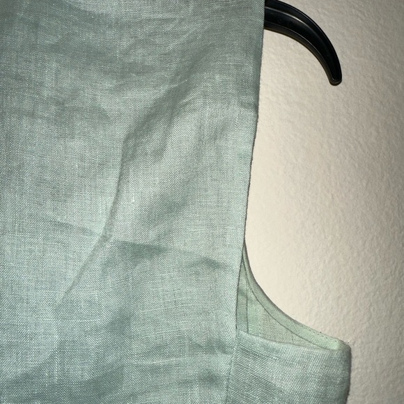 Tory Burch light blue silk linen button up blouse sz 2 - Picture 10 of 11